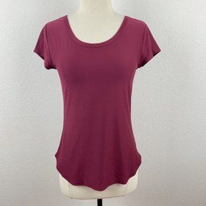 No Boundaries Cranberry Strap Back Tee Shirt Small